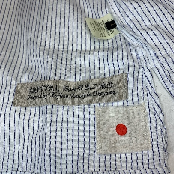 Kapital Pinstripe Paisley Tunic w/Lace Sz S - Picture 4 of 5